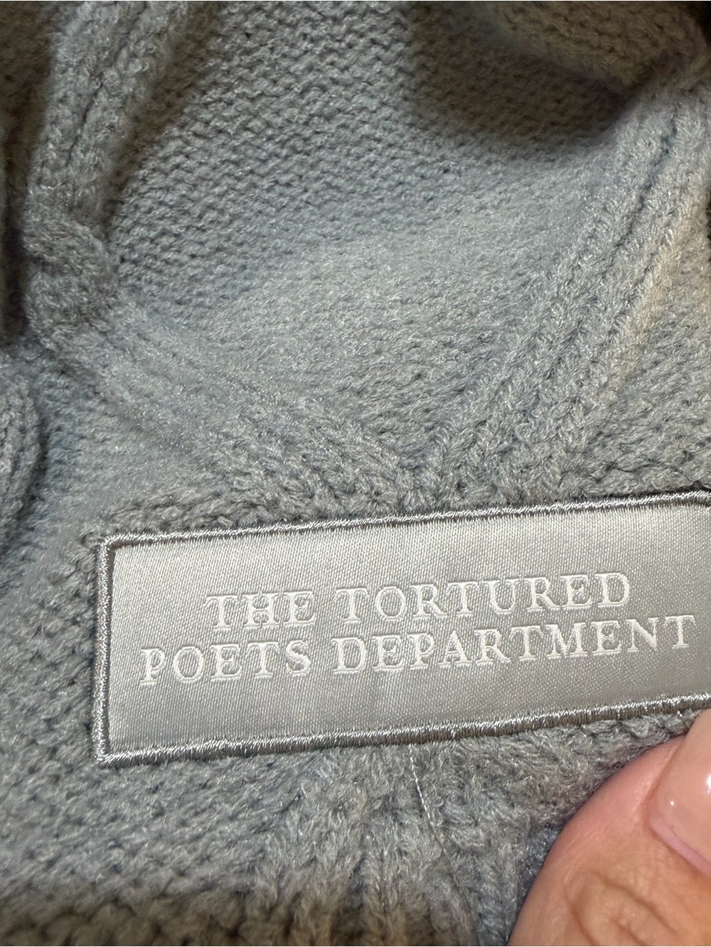 Taylor Swift The Tortured Poets Department Gray Cardigan M/L NWOT - Picture 3 of 5